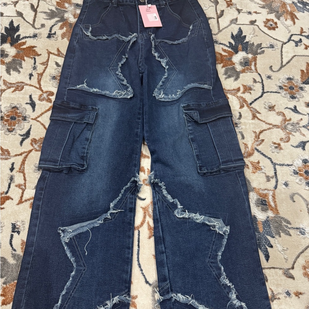 Stylish Blue Distressed Women Jeans